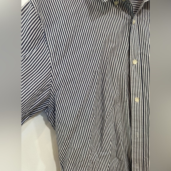 Everlane Striped Long Sleeve Button Down Shirt Men’s X-Large Casual Cotton Navy - Picture 3 of 6
